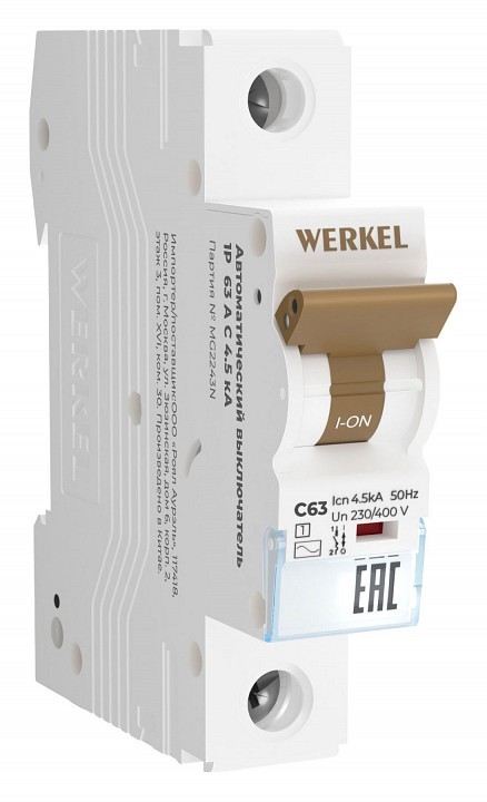 Автоматический выключатель 1P Werkel Автоматические выключатели W901P634 фото 1 — Магазин svetno.ru