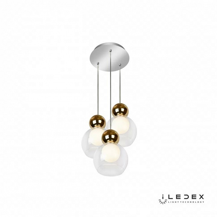 Подвесной светильник iLedex Blossom C4476-3R GL фото 1 — Магазин svetno.ru