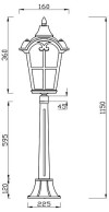 Наземный высокий светильник Maytoni Albion O413FL-01BZ1 фото 3 — Магазин svetno.ru