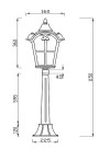 Наземный высокий светильник Maytoni Albion O413FL-01GB1 фото 3 — Магазин svetno.ru